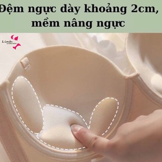 Áo ngực không dây hở lưng dán silicon tàng hình,Áo nâng ngực nhẹ có gọng chống tụt tạo khe C6 Phương Linh Underwear