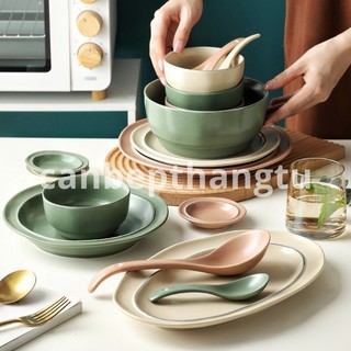 Bộ bát đĩa sứ phong cách Bắc Âu trọn bộ chén bát muỗng sứ với thiết kế độc đáo sang trọng CBG03