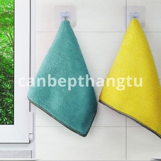 Set 10 Khăn lau đa năng microfiber lau tay nhà bếp bát đĩa siêu thấm hút loại to 25x25 KDN