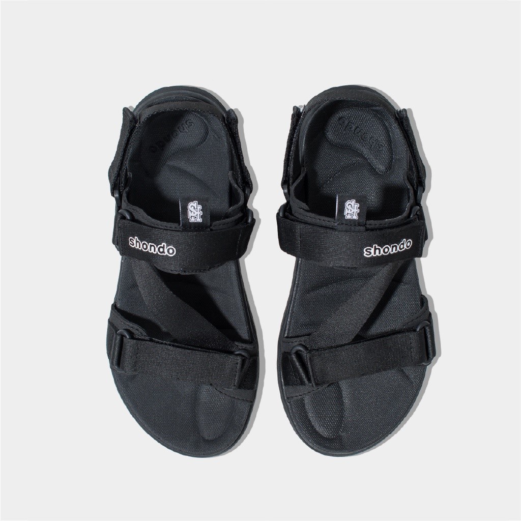Ảnh Giày Sandals F8 Shondo Full Đen F8M1112 2