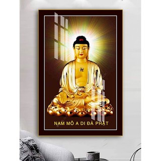 Tranh Treo Tường Phật A Di Đà 01 - Tranh Laminate Tráng Gương