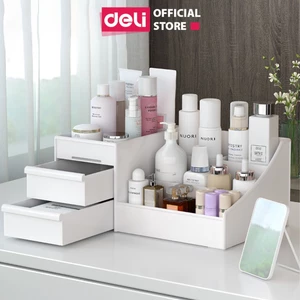 Kệ Đựng Mỹ Phẩm Nhựa Dày Nhiều Tầng Để Bàn Deli, Khay Đựng Đồ Trang Điểm Đa Năng Có Hộp Ngăn Kéo Tiện Lợi