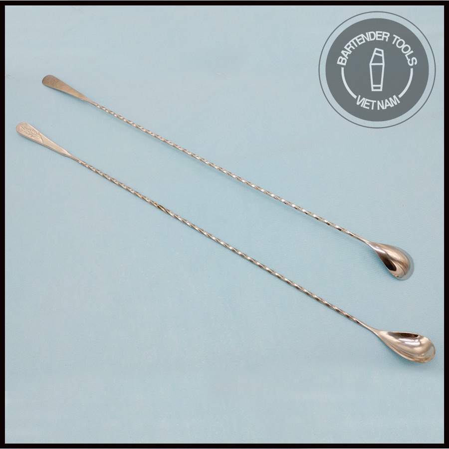 Thìa pha chế cocktail inox đầu dẹt - Bar spoon - Dụng cụ bartender ...