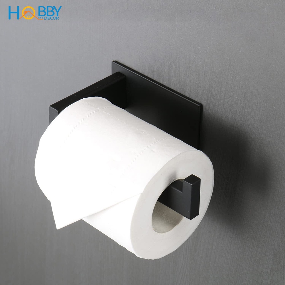 Giá treo giấy vệ sinh inox 304 sơn đen dán tường Hobby Home Decor G20