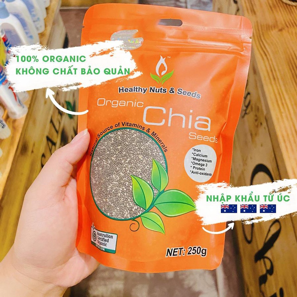 Hạt Chia Hữu Cơ Australia Healthy Food & Nuts Organic Chia Seeds (500g ...