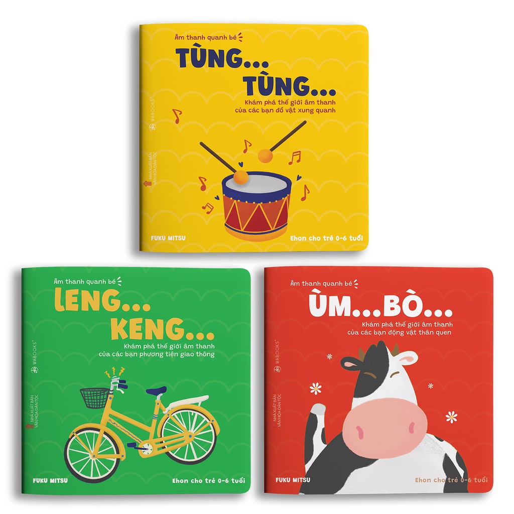 Ảnh Sách Ehon Âm thanh quanh bé - Combo 3 cuốn dành cho bé từ 0-6 tuổi 1
