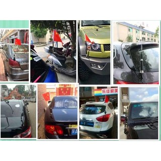 Ăng Ten Thẻ Hình Lá Cờ Đỏ Gắn Trang Trí Xe Hơi SUV