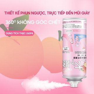 Chai xịt khử mùi hôi giày dép nano ion bạc kháng khuẩn Duer 1 lọ 260ml hương chanh, bình sịt
