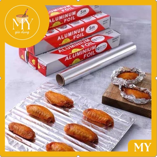 Giấy bạc-nướng thịt - nướng thực phẩm nồi chiên không dầu dài 5M cách nhiệt