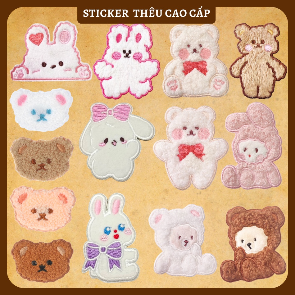 Sticker ủi áo đủ kích cỡ dùg làm miếng dán quần áo rách, miếng vá quần ...