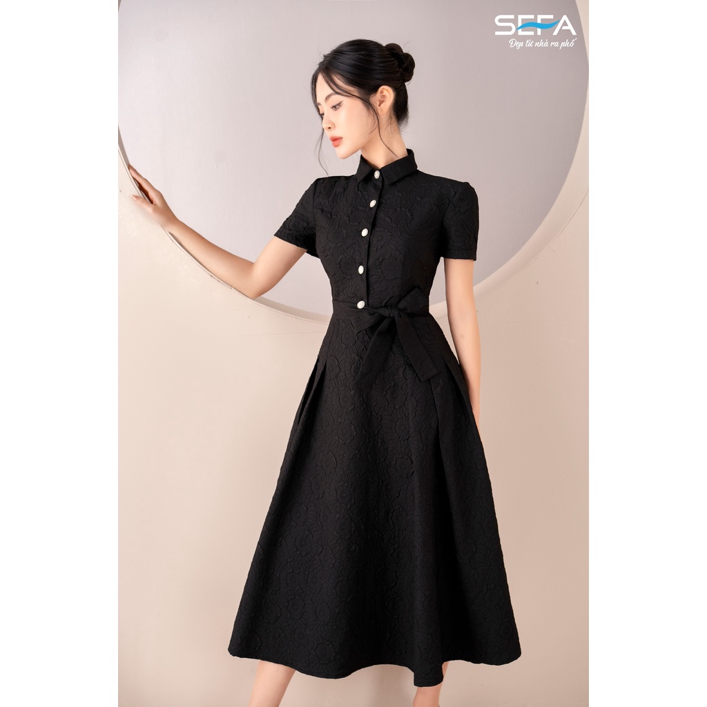 Ảnh Đầm xoè SEFA cổ sơ mi bảng màu cực đẹp 200020675 3