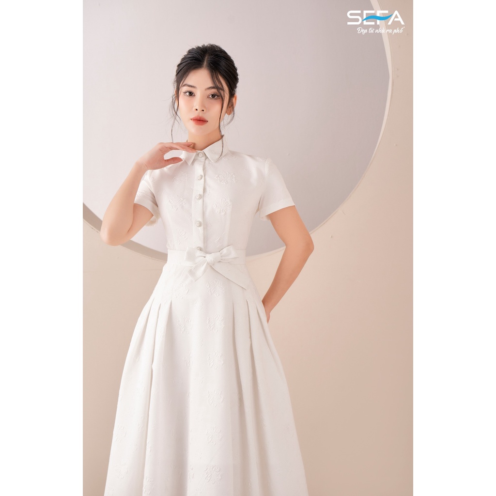 Ảnh Đầm xoè SEFA cổ sơ mi bảng màu cực đẹp 200020675 4