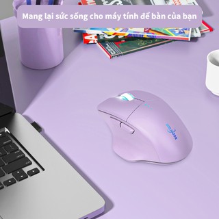 GOOJODOQ Chuột Không Dây Bluetooth 4000DPI Máy Tính USB 2.4GHz Ergonomic Scrolling Hiển Thị Pin Thích hợp cho game