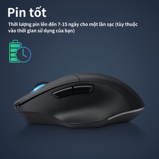 GOOJODOQ Chuột Không Dây Bluetooth 4000DPI Máy Tính USB 2.4GHz Ergonomic Scrolling Hiển Thị Pin Thích hợp cho game