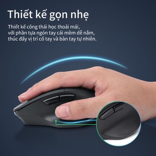 GOOJODOQ Chuột Không Dây Bluetooth 4000DPI Máy Tính USB 2.4GHz Ergonomic Scrolling Hiển Thị Pin Thích hợp cho game