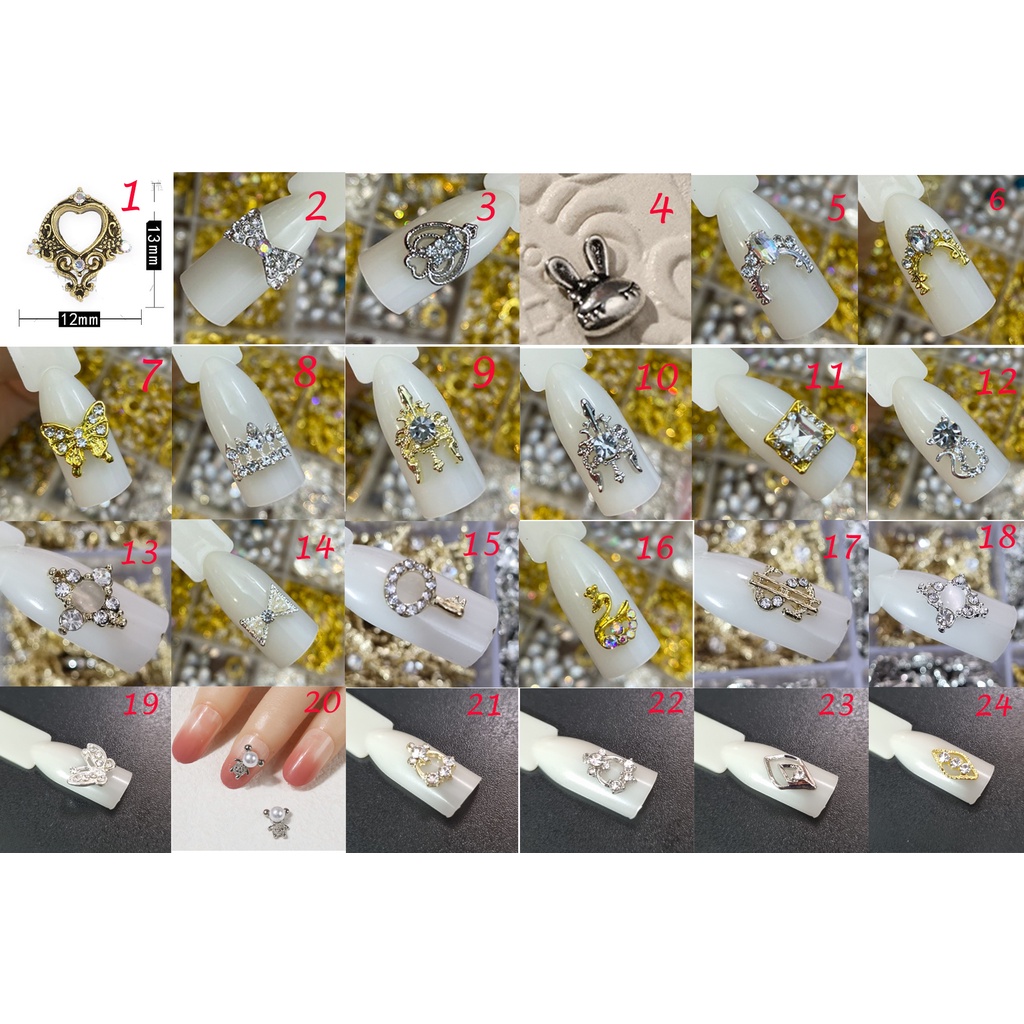 Charm cao cấp loại 1 mã T và C mới 24 mẫu trang trí móng