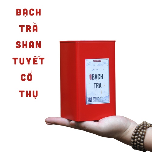 Bạch Trà Shan Tuyết Hà Giang Thượng Phẩm, Vụ Xuân 2023, Đóng hộp thiếc 100gr