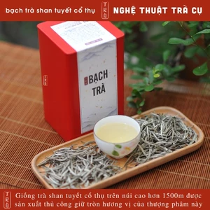 Bạch trà shan tuyết cổ thụ đóng hộp thiếc 100gr