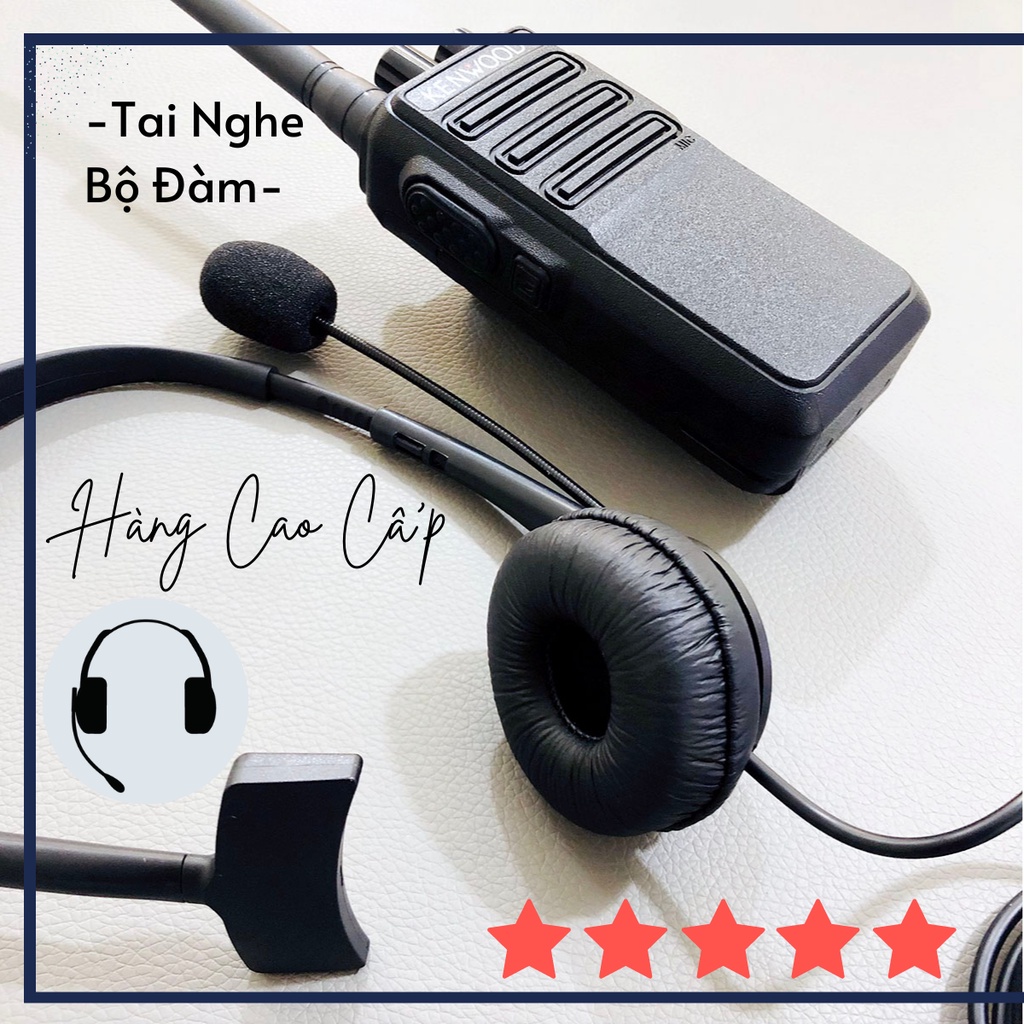 Tai nghe chụp đầu, ôm tai kèm Mic cho bộ đàm Motorola, Kenwood, Icom, Baofeng,... - Hàng cao cấp
