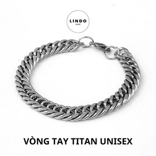 Vòng Tay Chuỗi Xích Unisex LINDO - Vòng Tay Titan Không đen, Không gỉ, Thích Hợp Đeo Nhiều Dịp