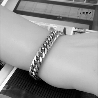 Vòng Tay Chuỗi Xích Unisex LINDO - Vòng Tay Titan Không đen, Không gỉ, Thích Hợp Đeo Nhiều Dịp