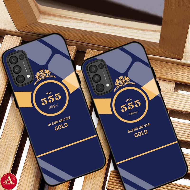 ỐP LƯNG OPPO RENO 4, RENO 4 PRO, RENO 5, RENO 5 PRO  HÌNH 555 LƯNG KÍNH CƯỜNG LỰC CAO CẤP