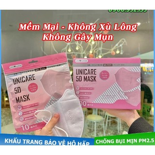 SÉT 100 Chiếc Khẩu Trang 5D Mask Unicare 5D Unimask kháng khuẩn nhiều màu