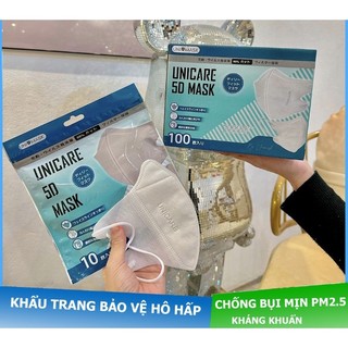 SÉT 100 Chiếc Khẩu Trang 5D Mask Unicare 5D Unimask kháng khuẩn nhiều màu