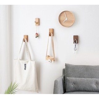 Móc Treo Tường Móc Gỗ Gắn Tường để quần áo mũ bảo hiểm đồ đa năng