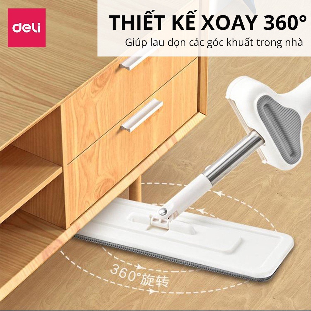 Cây lau nhà tự vắt thông minh chổi lau nhà xoay 360 độ tiện lợi, siêu sạch cho phòng khách phòng ngủ