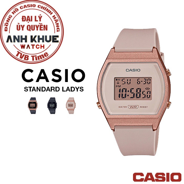 Đồng hồ nữ dây nhựa Casio chính hãng Anh Khuê LW-204 Series (35mm)