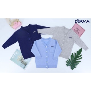 Áo len cúc giữa cardigan dài tay Dokma đủ size