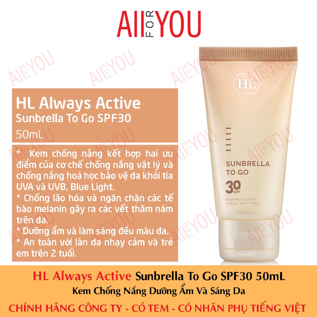[CHÍNH HÃNG] HL Always Active Sunbrella SPF30 - Kem Chống Nắng Dưỡng Ầm ...