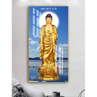Tranh Treo Tường Phật A Di Đà 02 - Tranh Laminate Tráng Gương