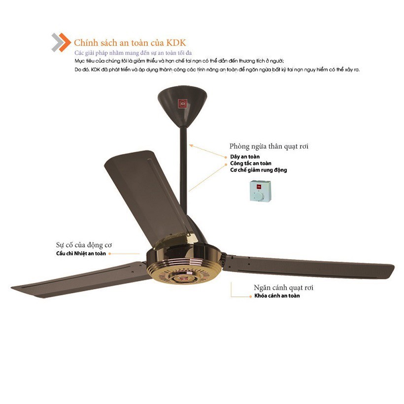QUẠT TRẦN KDK N56YG - HÀNG CHÍNH HÃNG - CÁNH KIM LOẠI - BH 2 NĂM | Shopee Việt Nam