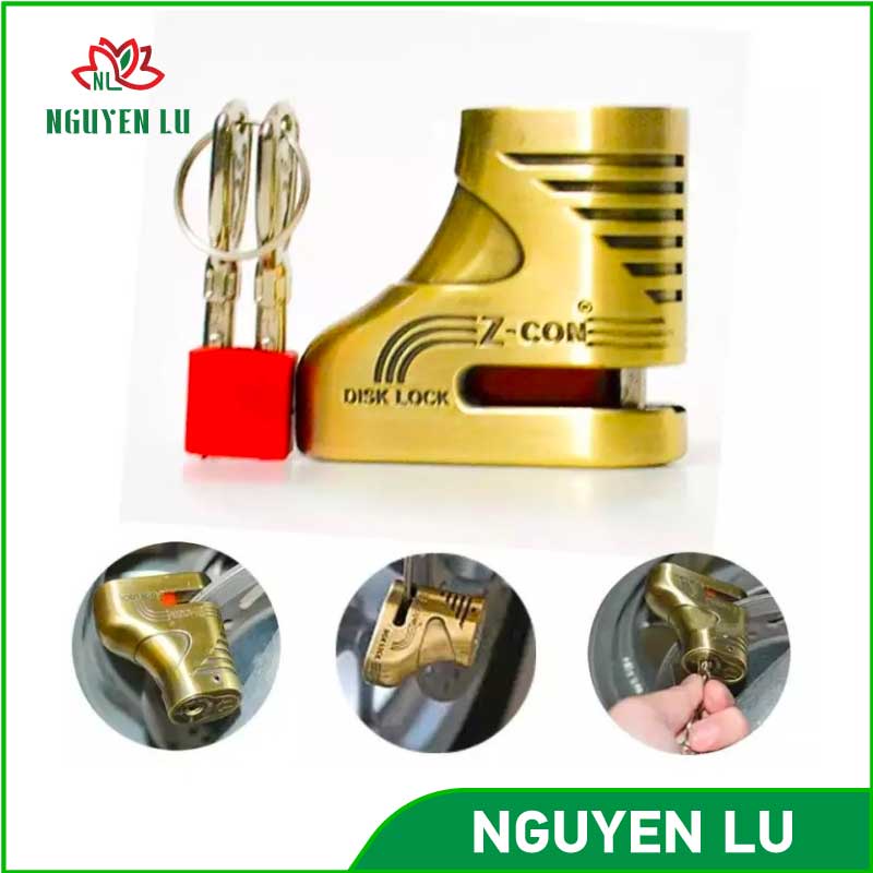 Ổ khoá đĩa xe máy ZCON - Hàng Đài Loan, chất lượng cao. | Shopee Việt Nam