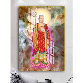Tranh Treo Tường Địa Tạng Vương Bồ Tát - Tranh Laminate Tráng Gương (60x90cm)