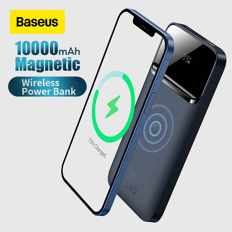 Sạc Dự Phòng Baseus PPCXW10 10000mAh Từ Tính Không Dây Sạc Nhanh 20W Cho12