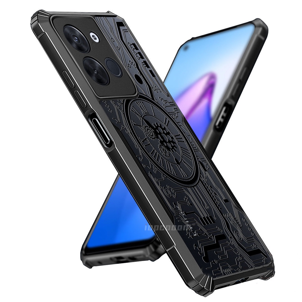 Vỏ mặt số cơ học Infinix Smart 10 9 8 Pro 7 6 Plus 5 5A Vỏ chống sốc trong suốt Túi khí Vỏ mặt số kiểu kim loại