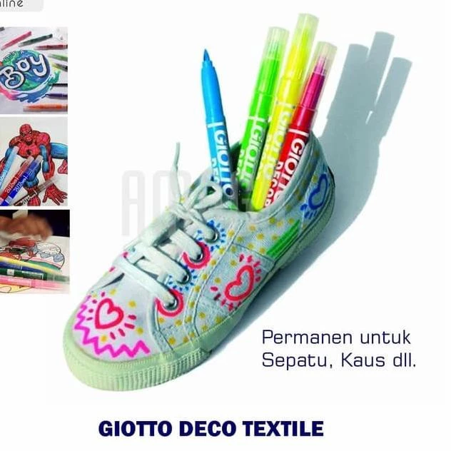 Bút dạ vẽ lên vải nhập khẩu Italy GIOTTO Decor Textile 48 chiếc 12 màu 494700