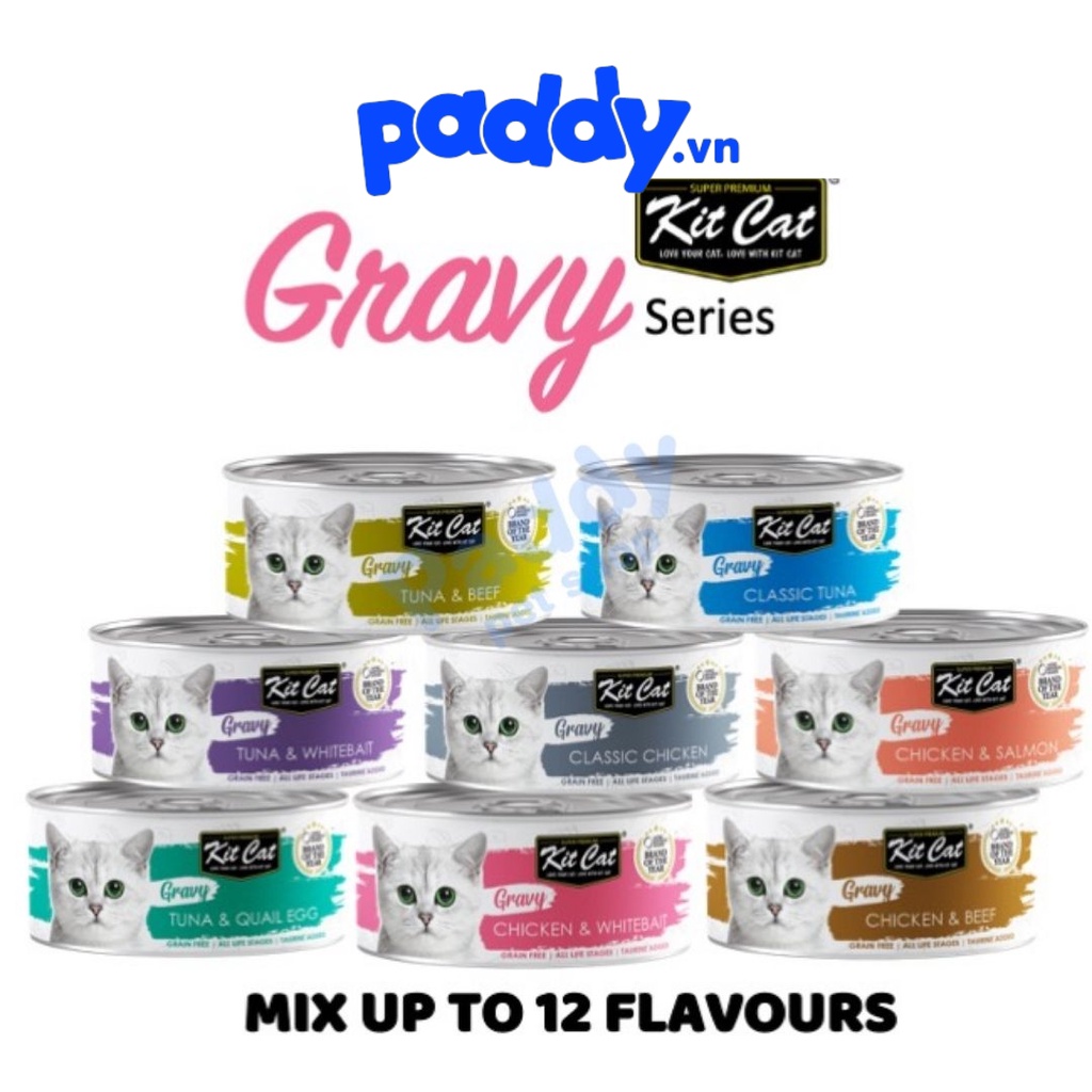 Pate Mèo Kit Cat Sốt GRAVY - Lon 70g (Nhập Khẩu Singapore) | Shopee ...