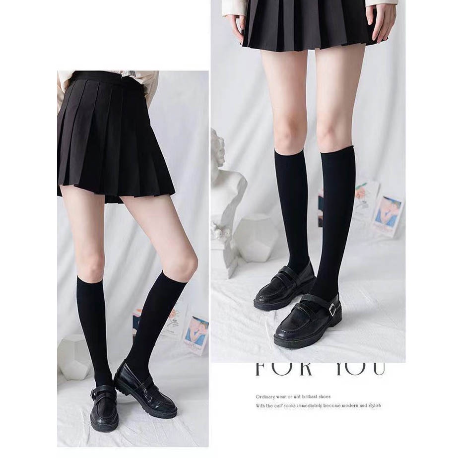 Tất vớ nữ 3 chiều cao chất liệu thun lạnh co giãn thoáng khí, phong cách Loli đáng yêu - Ekiu Shop