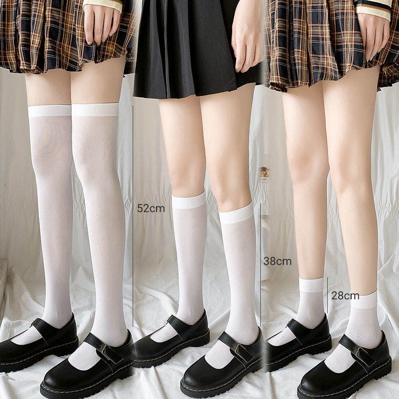 Tất vớ nữ 3 chiều cao chất liệu thun lạnh co giãn thoáng khí, phong cách Loli đáng yêu - Ekiu Shop