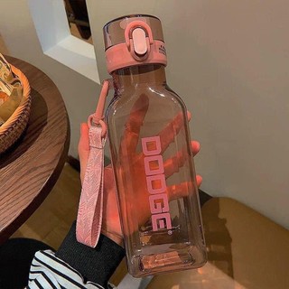Bình Nước 1000ml Thiết Kế Màu Trong Suốt, Kiểu Dáng Hottrend Thời Thượng Chất Liệu An Toàn, Không Độc Hại, Độ Bền Cao