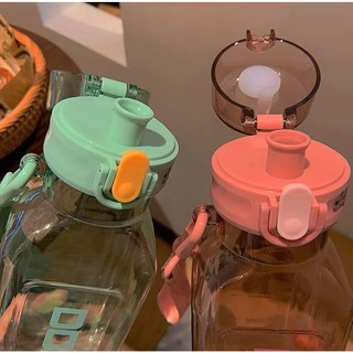 Bình Nước 1000ml Thiết Kế Màu Trong Suốt, Kiểu Dáng Hottrend Thời Thượng Chất Liệu An Toàn, Không Độc Hại, Độ Bền Cao