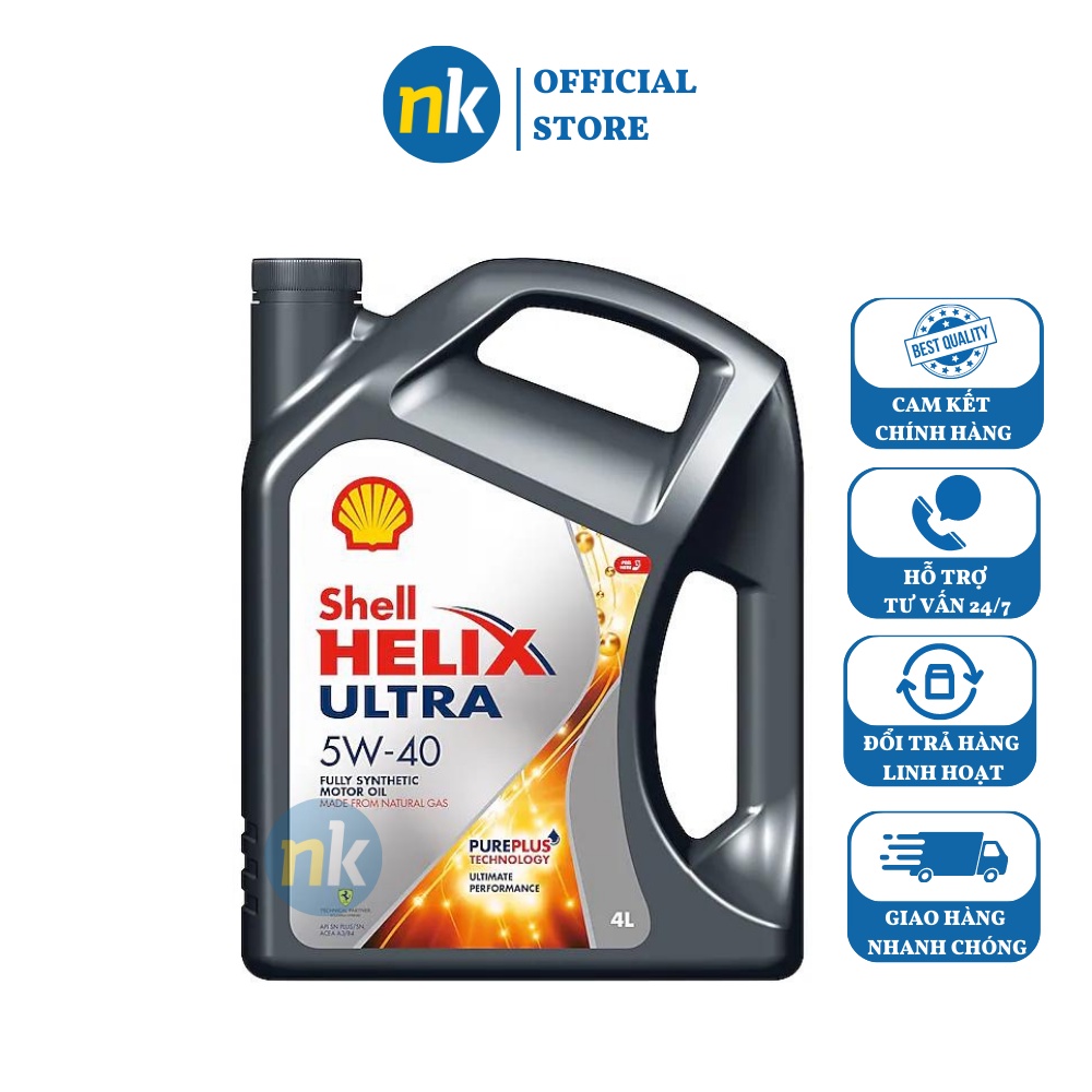 Nhớt tổng hợp 100% dành cho ô tô, xe máy nhập khẩu Shell Helix Ultra ...
