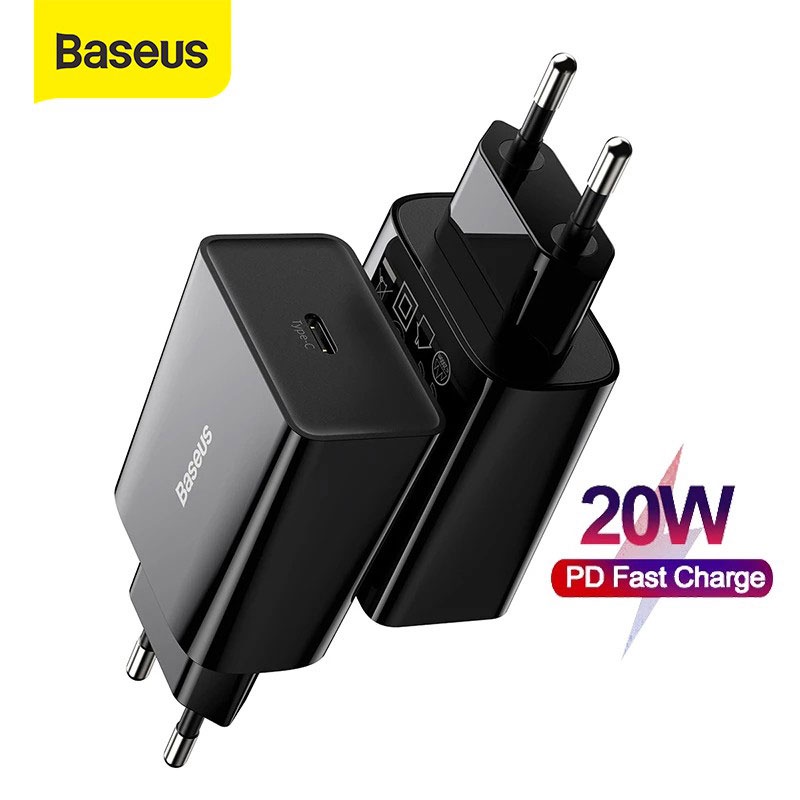 Củ sạc nhanh Baseus 20W cổng USB kép Type C cho Iphone 15 14 13 12
