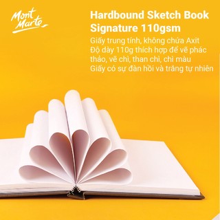 [Hỏa tốc HCM] Sổ phác thảo Mont Marte Harbbound Sketch Books - 110gsm 80 tờ size A5/A4