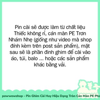 [Sẵn VN - Hỏa Tốc] Huy Hiệu Pin Ghim Dạng Tròn 58mm Cài Áo / Túi / Balo Màn PE Phong Cách Nhân Vật Game Genshin Impact