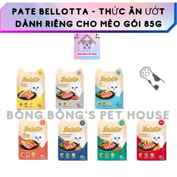 PATE BELLOTTA - THỨC ĂN ƯỚT DÀNH RIÊNG CHO MÈO GÓI 85G, cá ngừ hảo hạng cho mèo, pate cho mèo vị cá